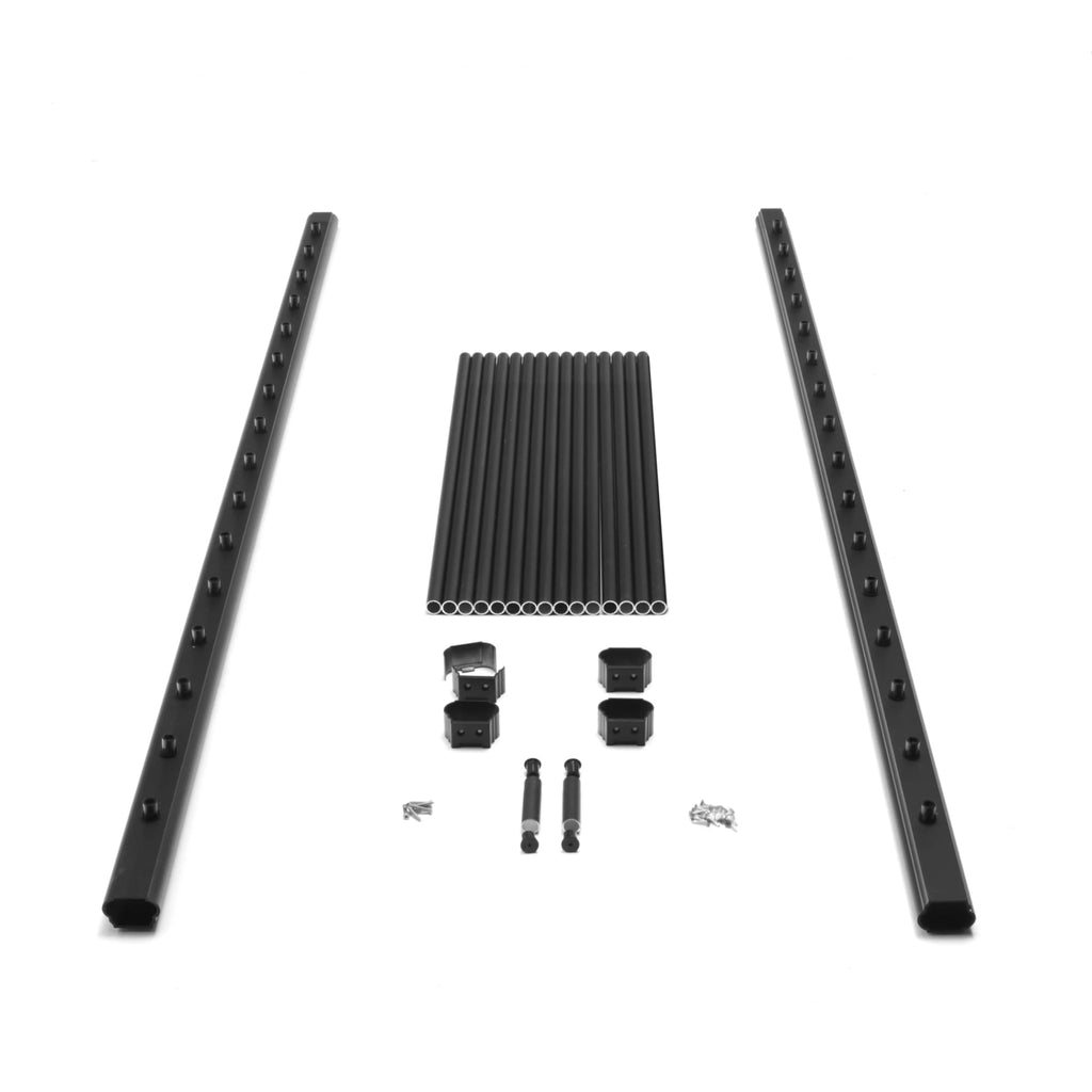 Aluminum Textured Black Line Rail Kit V80695