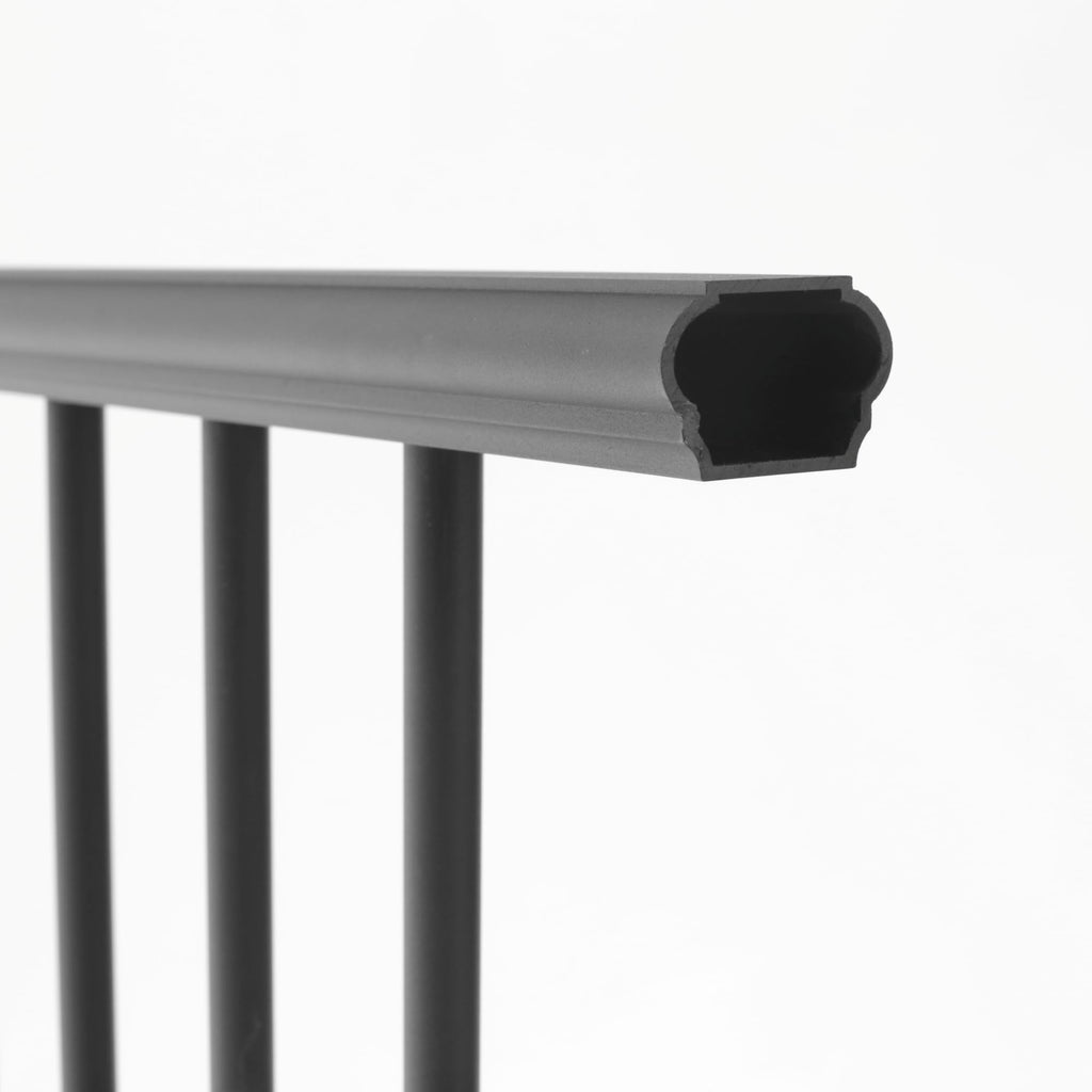 Aluminum Textured Black Line Rail Kit V80695
