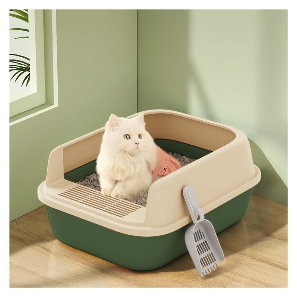Semi-Open Cat Litter Box with High Sides S336