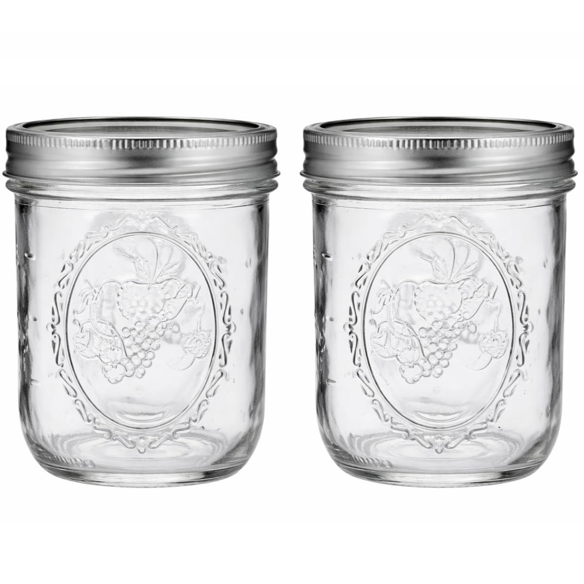 16 oz Wide Mouth Mason Jars with Lids and Bands, 2 Pack A602596