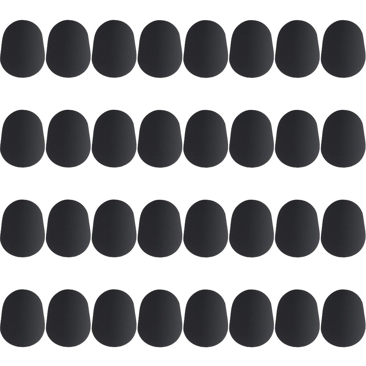 32 Pieces 0.8 mm Saxophone and Clarinet Mouthpiece Cushion Black L66472