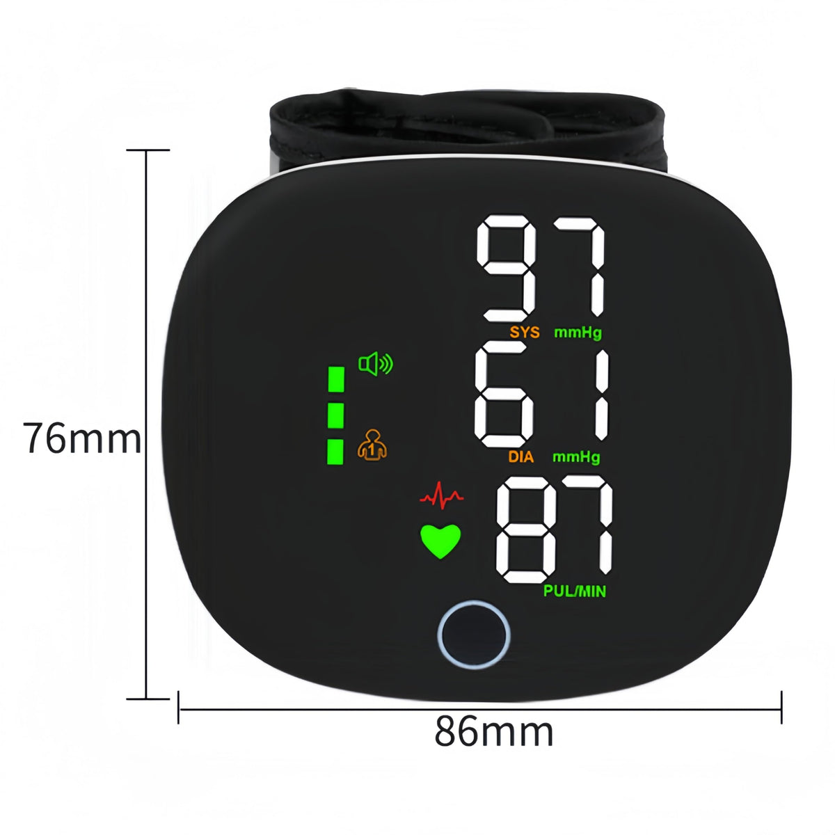 Wrist Blood Pressure Monitor with LCD Display and Voice Guide A5486