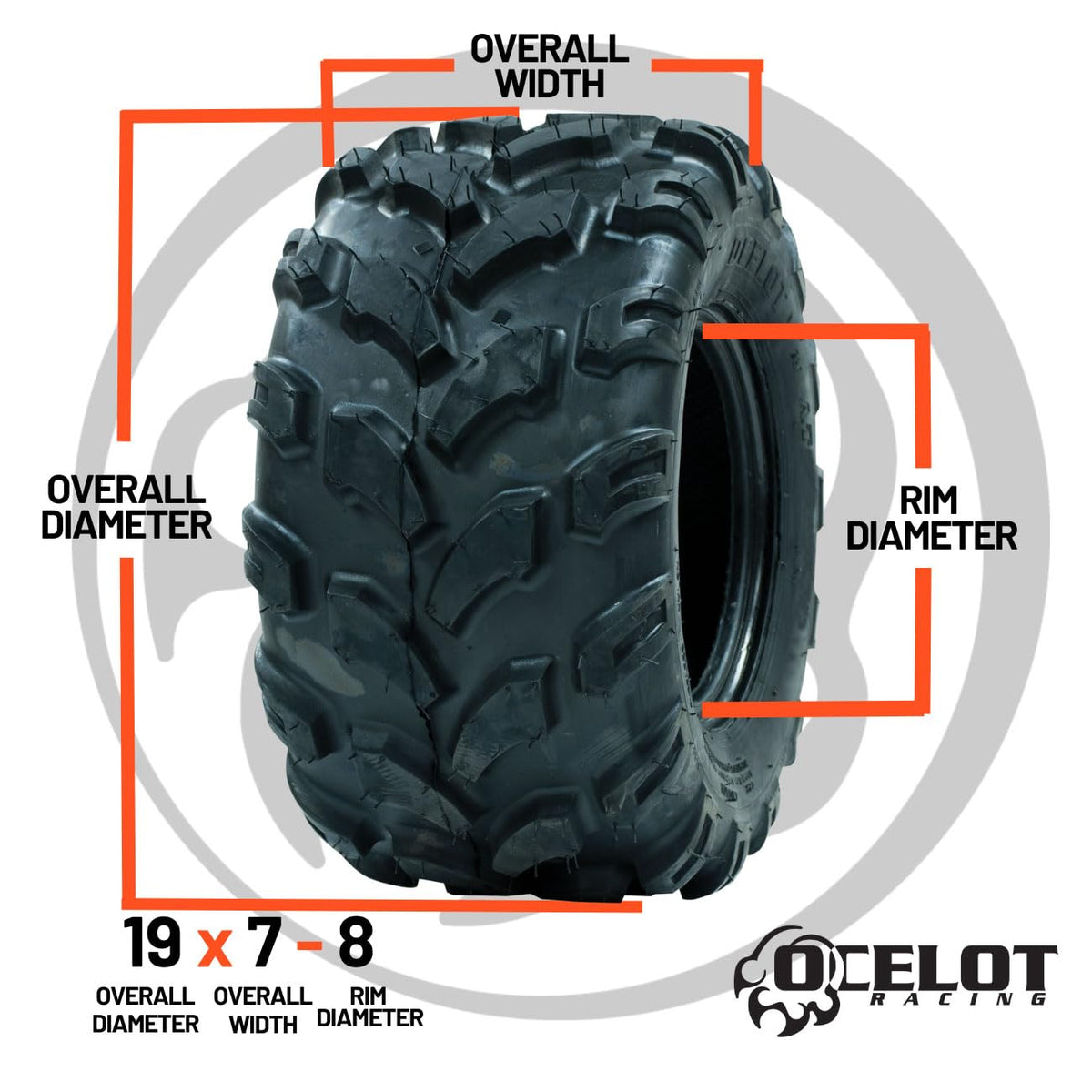 19x7-8 4-Ply Tubeless ATV/UTV Tires E410648