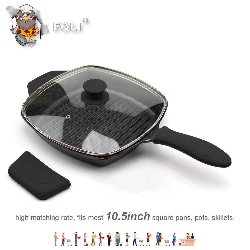 10.5" Vented Square Glass Lid H229