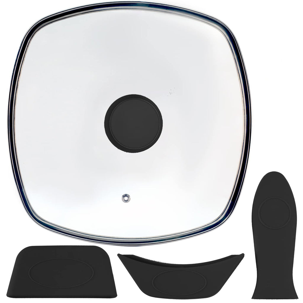 10.5" Vented Square Glass Lid H229