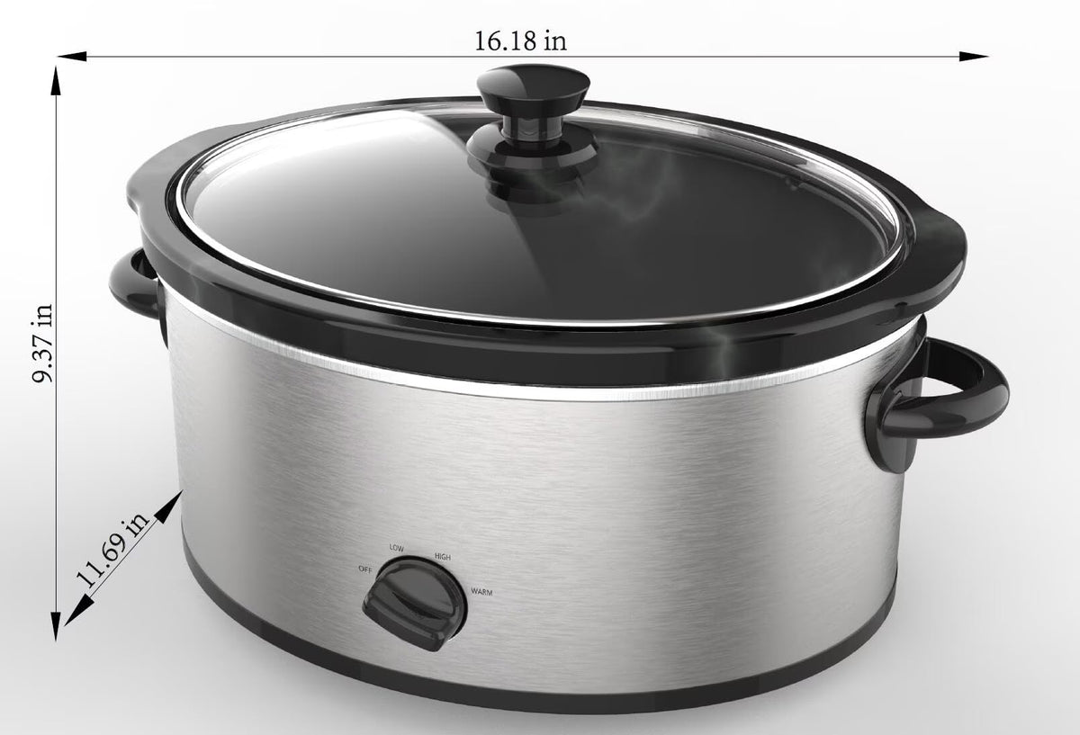 6 Quart Stainless Steel Slow Cooker M80457