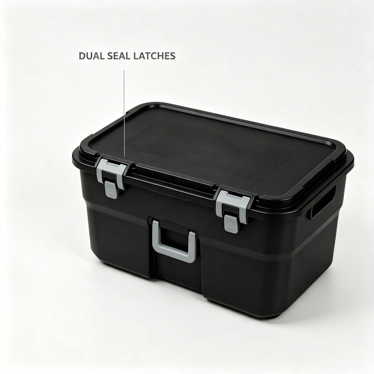 2 Pack 22 Gallon Black Wheeled Lockable Plastic Storage Trunk C9121