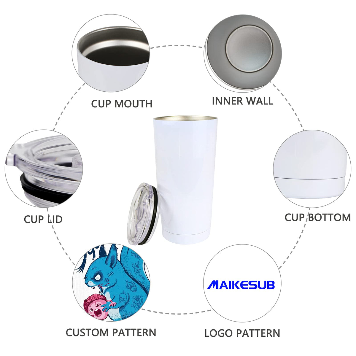 20oz Stainless Steel Tumbler with Lid T709129