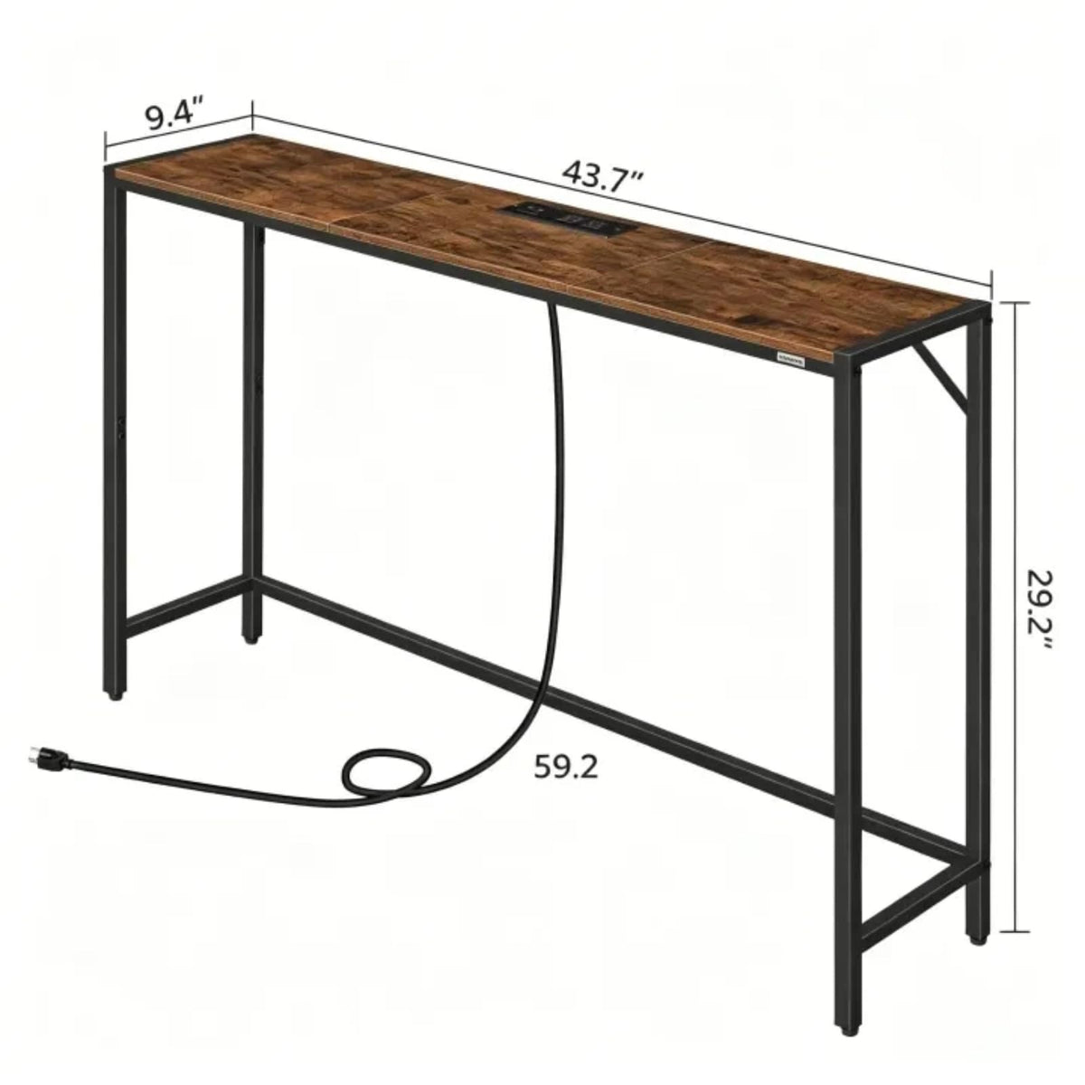 Narrow Sofa Table with Power Station M64769