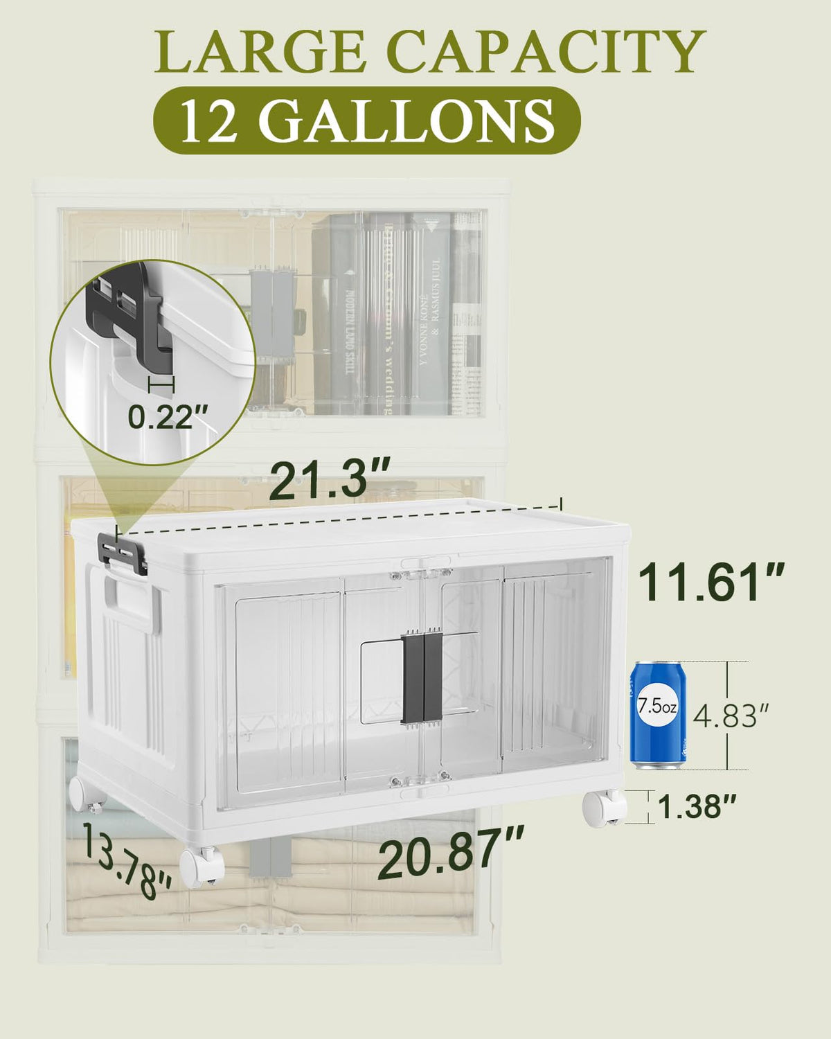 48QT Storage Bins with Lids, 4 Pack O84575