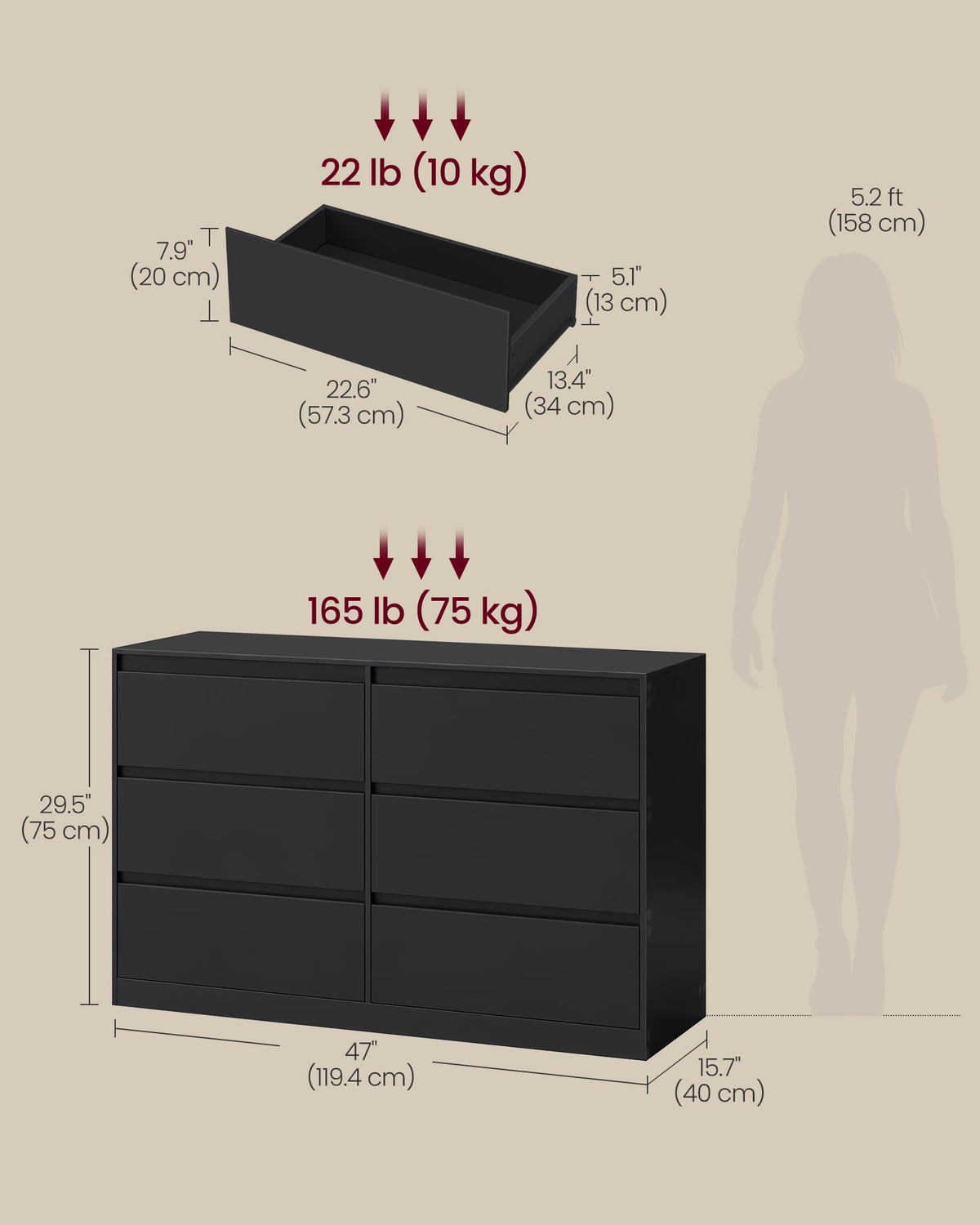 6 Drawer Dresser F71273