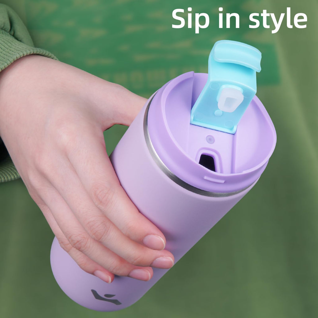 16oz Insulated Stainless Travel Coffee Mug with Lid W198