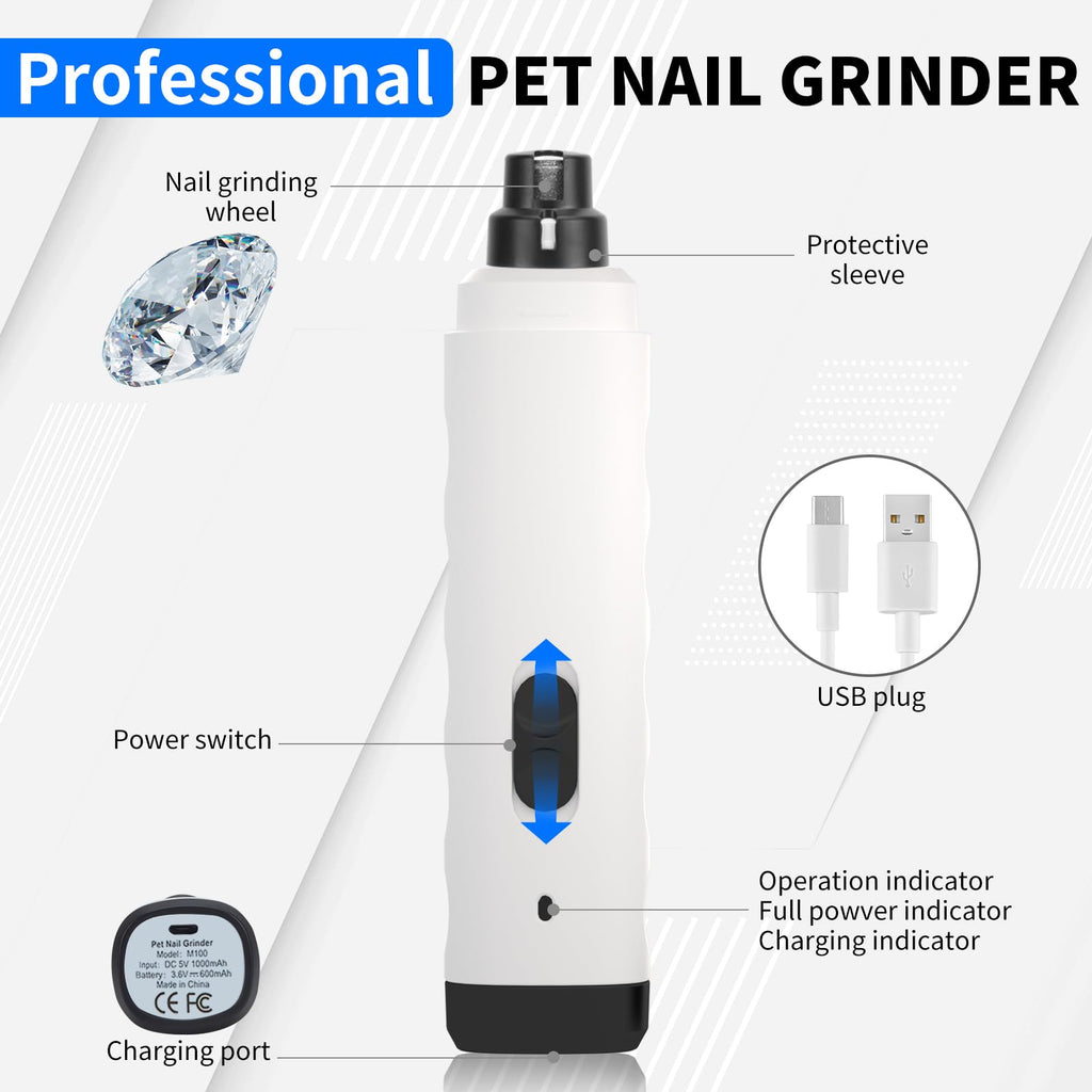2-Speed Electric Rechargeable Pet Nail Grinder K37244
