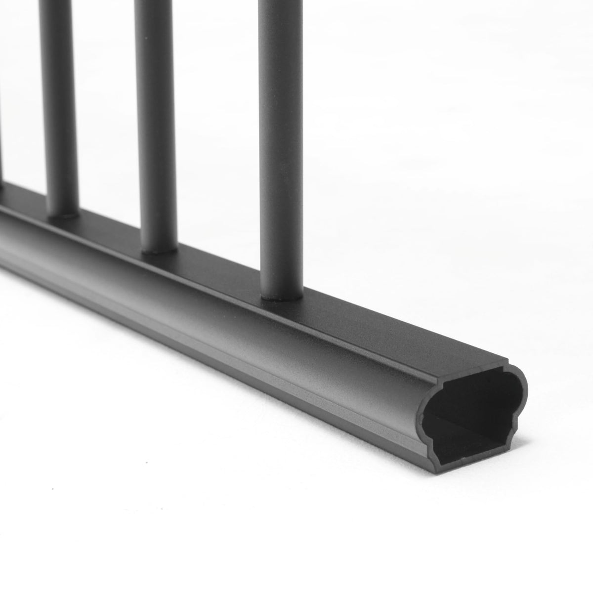 Aluminum Textured Black Line Rail Kit V80695