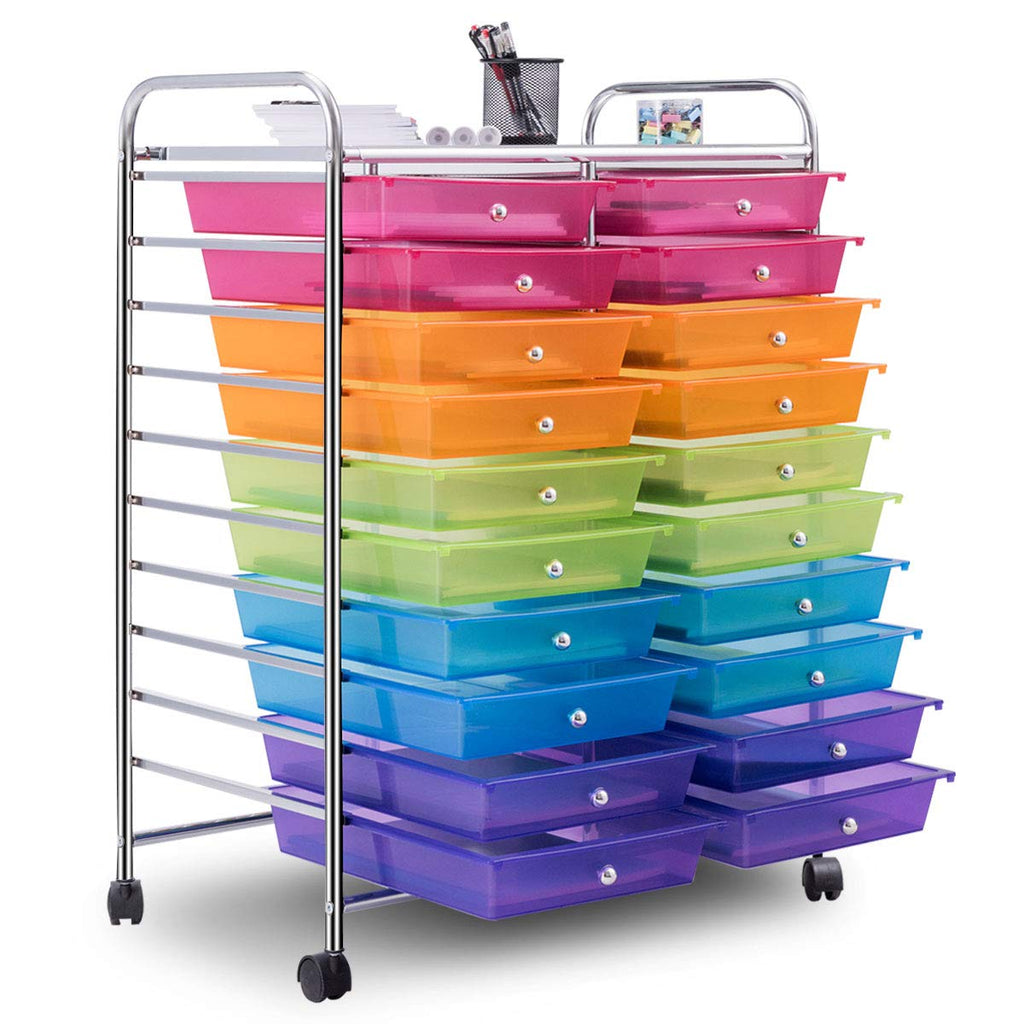 20 Drawer Rolling Storage Cart Organizer F958981