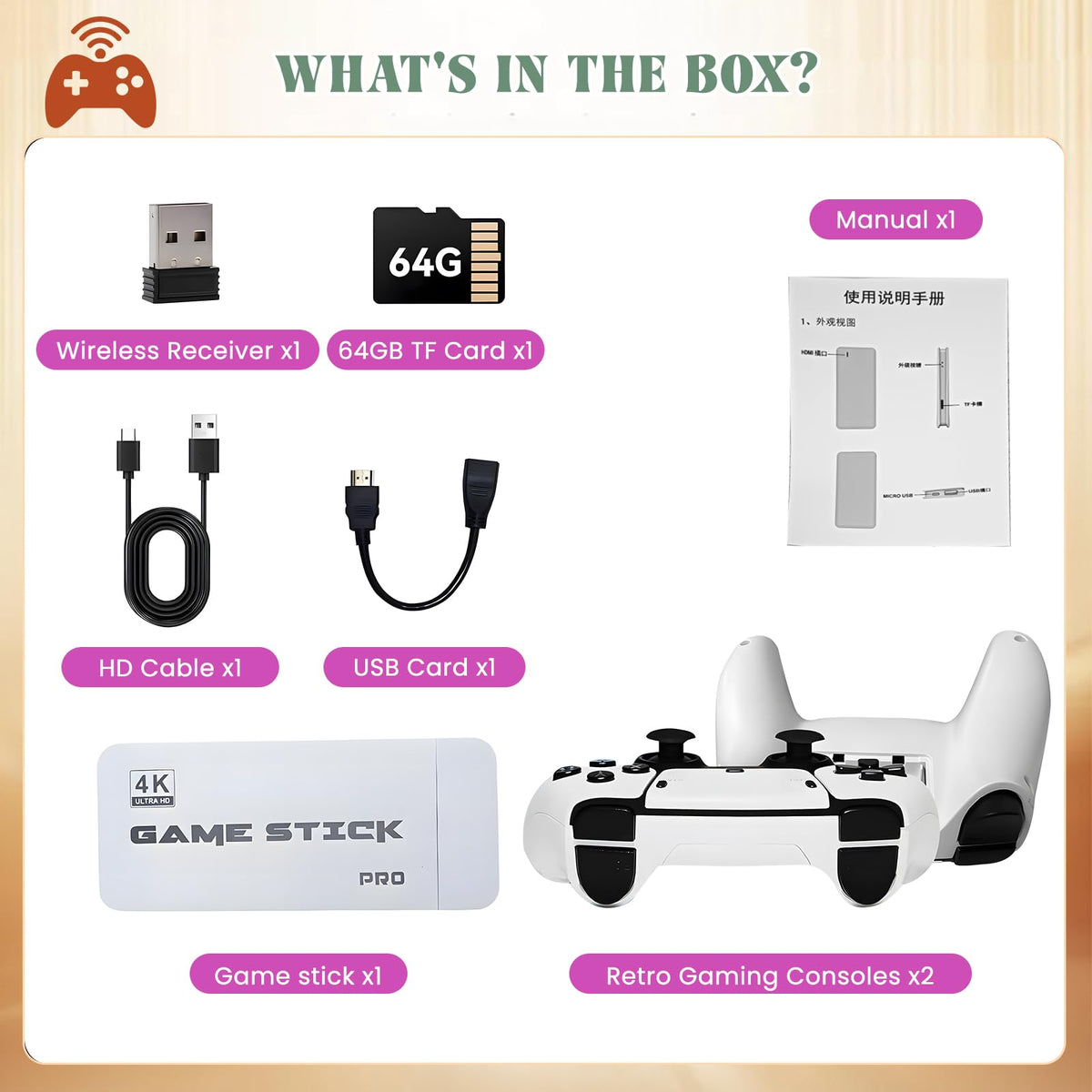 4K HDMI Retro Gaming Console B668950