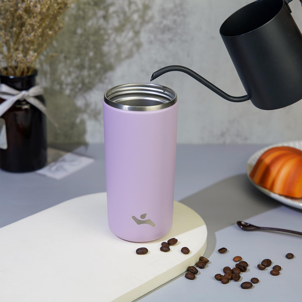 16oz Insulated Stainless Travel Coffee Mug with Lid W198
