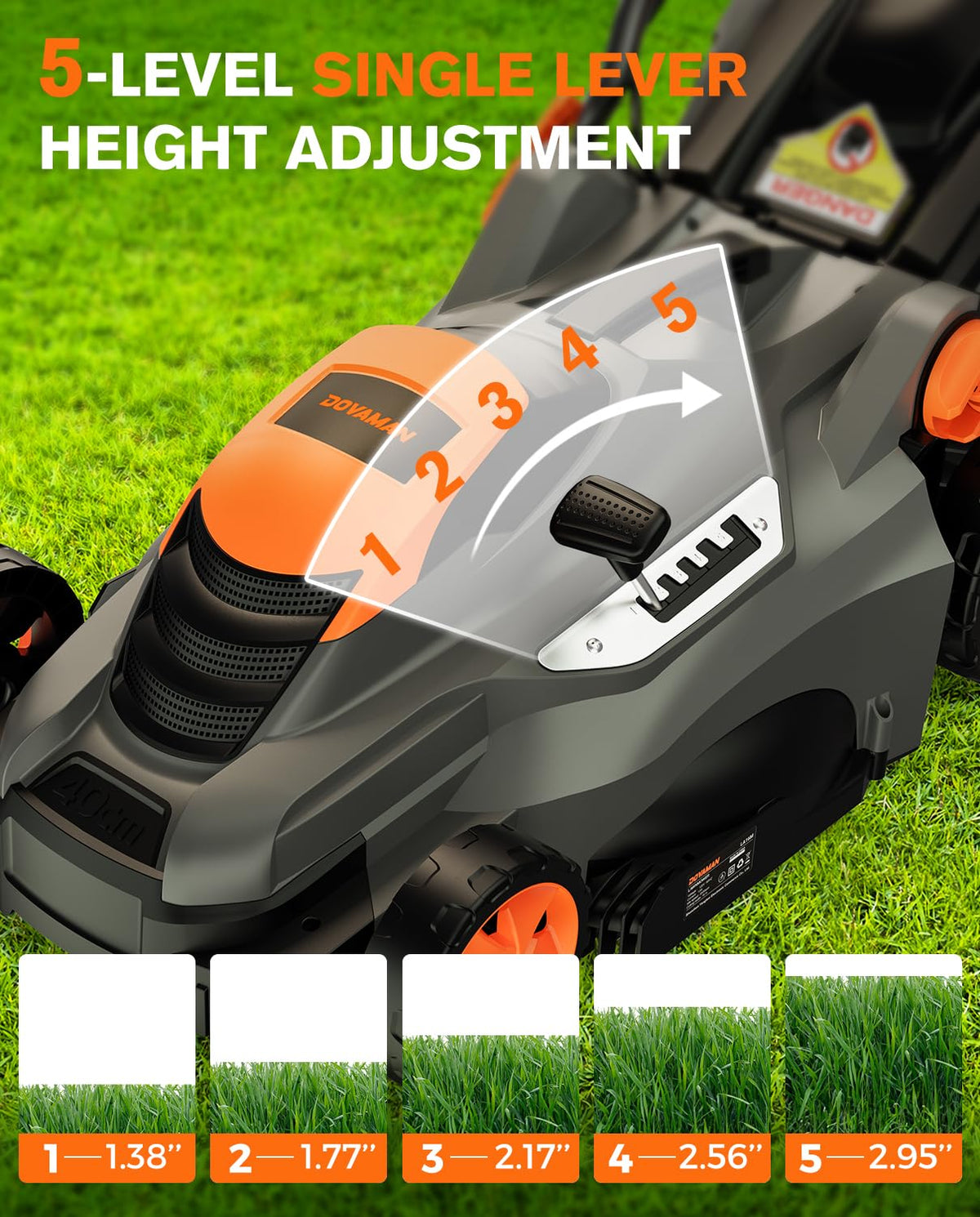 16" 13 Amp Lawn Mower with 13.2-Gallon Bag U4418