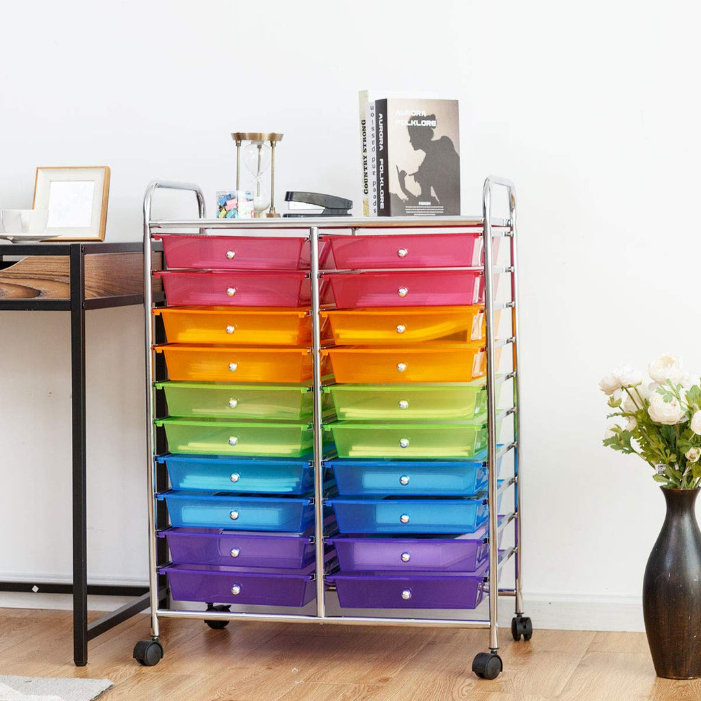 20 Drawer Rolling Storage Cart Organizer F958981