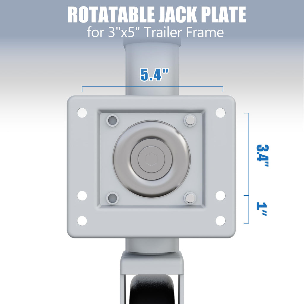 8" Swivel Trailer Jack, 1500 lbs, 10" Lift V937