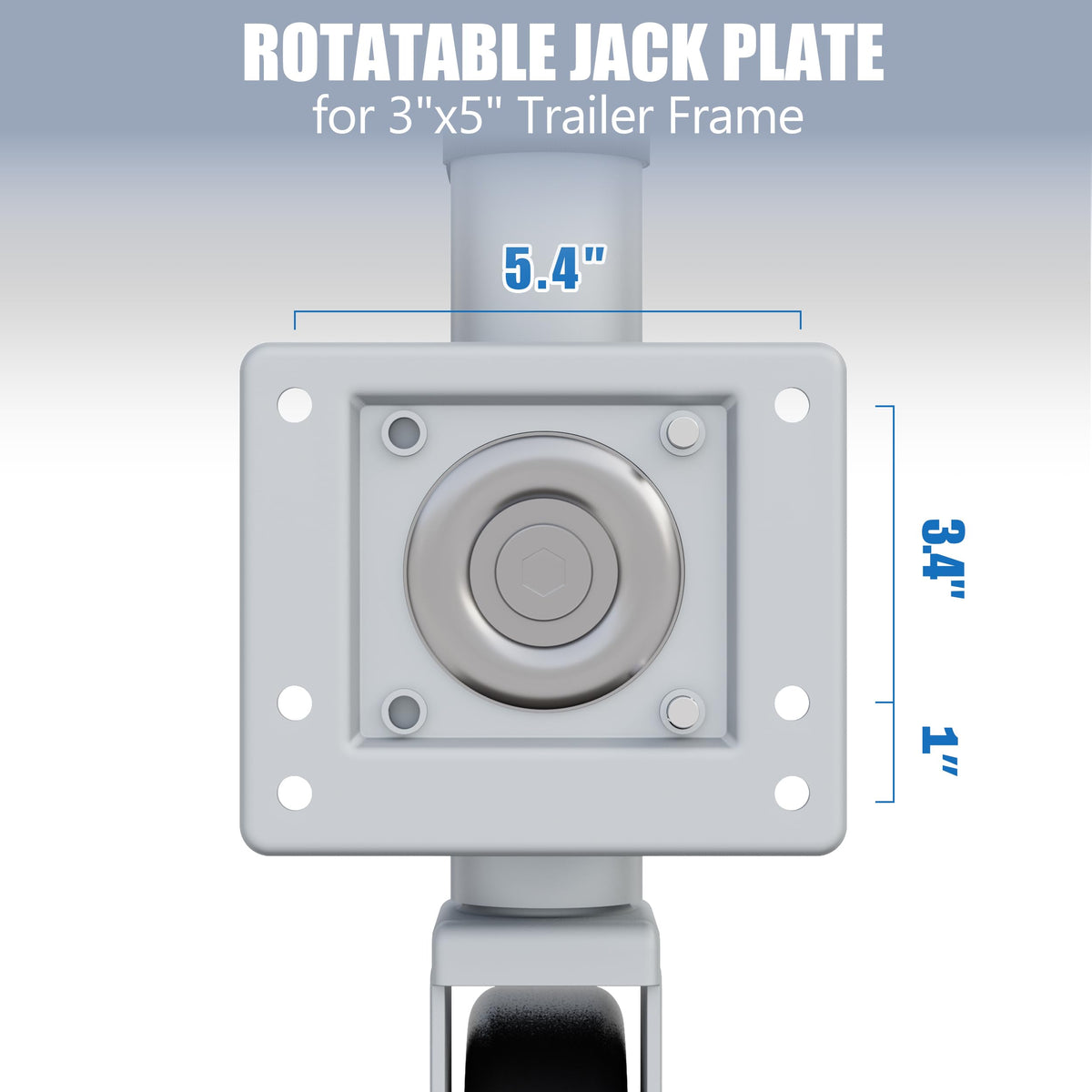 8" Swivel Trailer Jack, 1500 lbs, 10" Lift V937