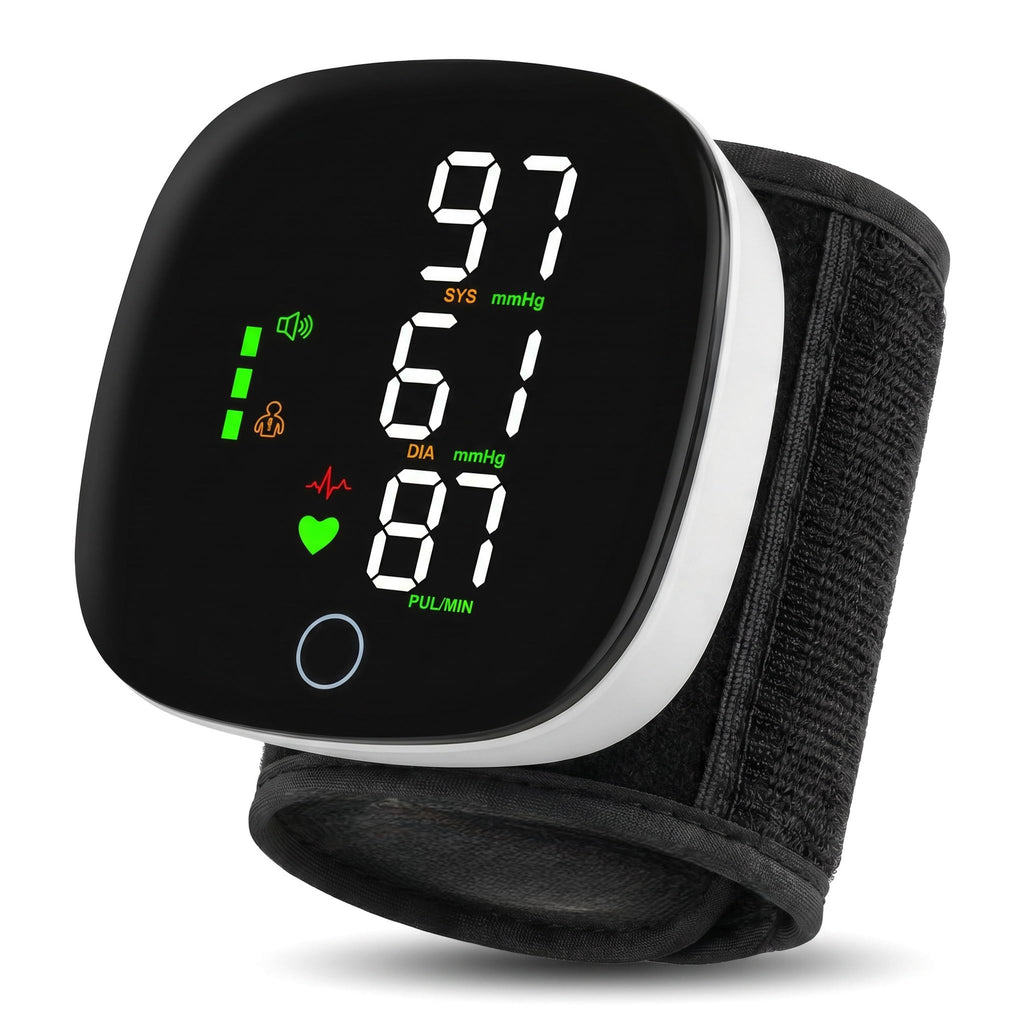 Wrist Blood Pressure Monitor with LCD Display and Voice Guide A5486