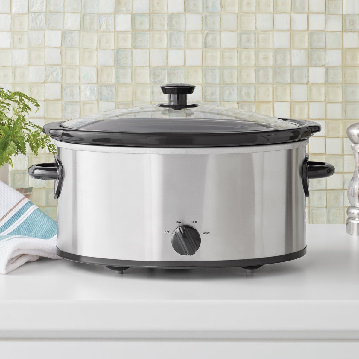 6 Quart Stainless Steel Slow Cooker M80457