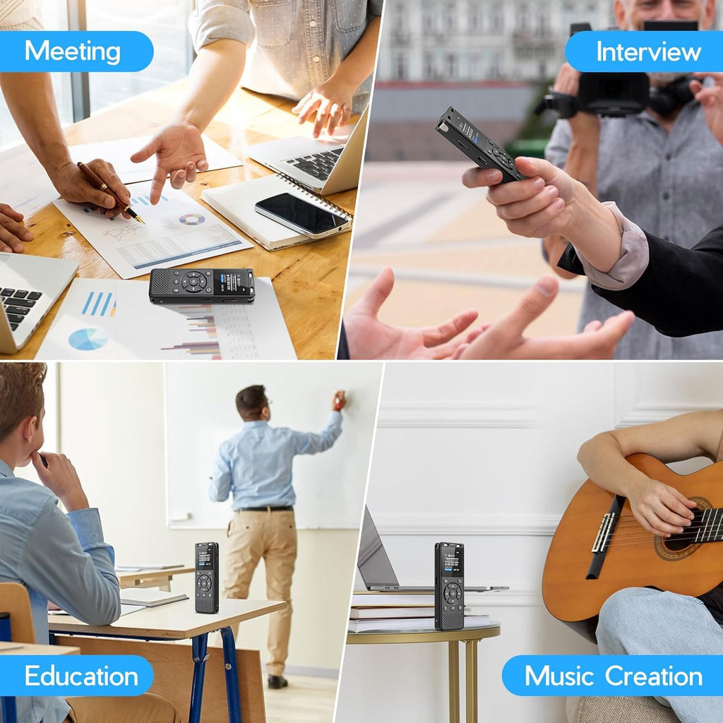 64GB Digital Voice Recorder with Playback E7213