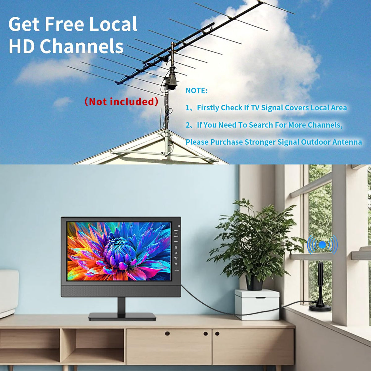12” Portable Flat Screen TV with Digital Tuner T314