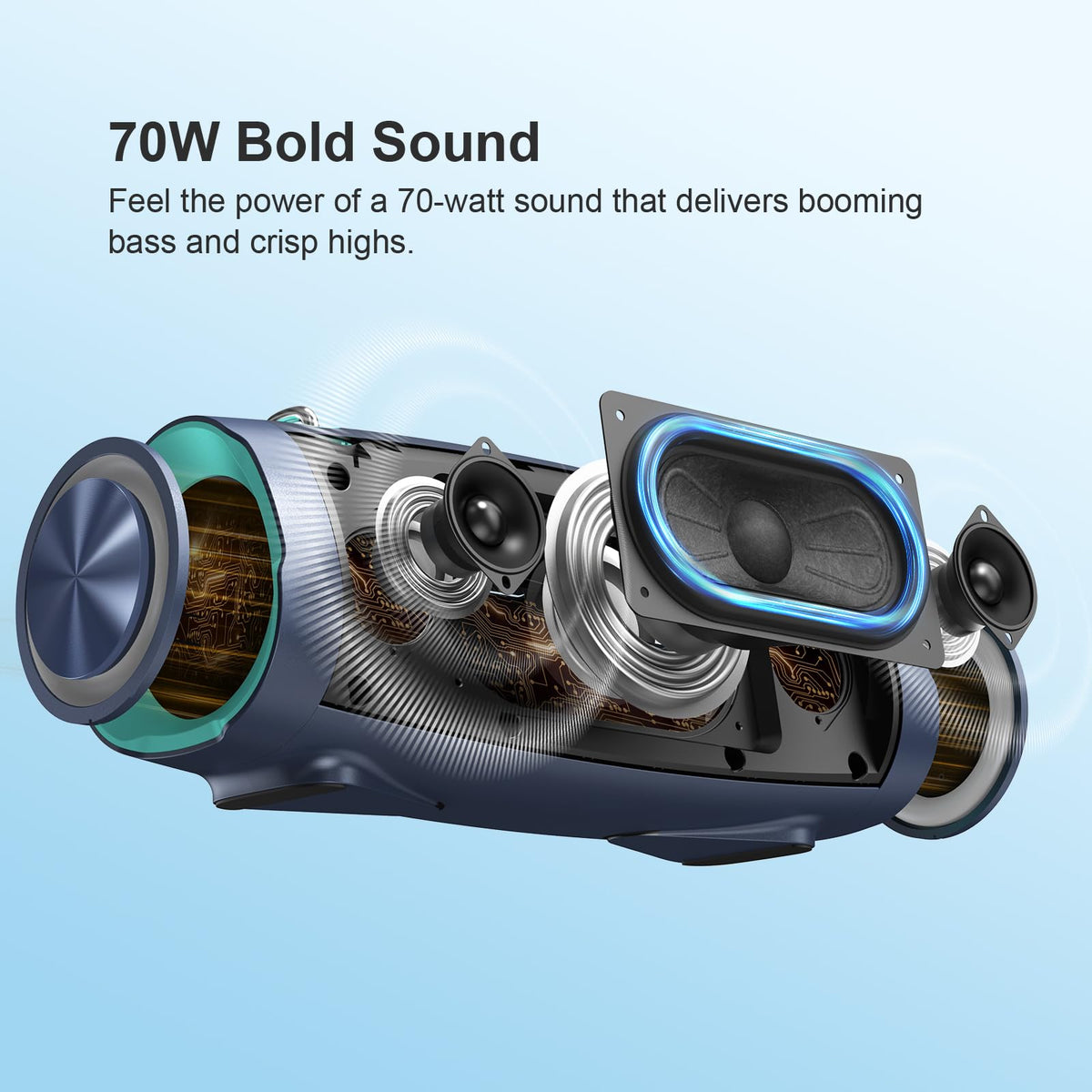 Wireless Bluetooth Speaker, IPX6 Waterproof Y9709