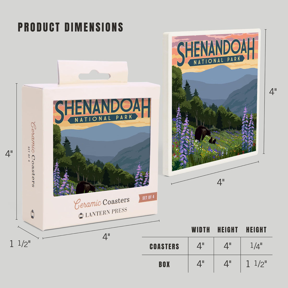 Ceramic Coasters Set of 4 L29209