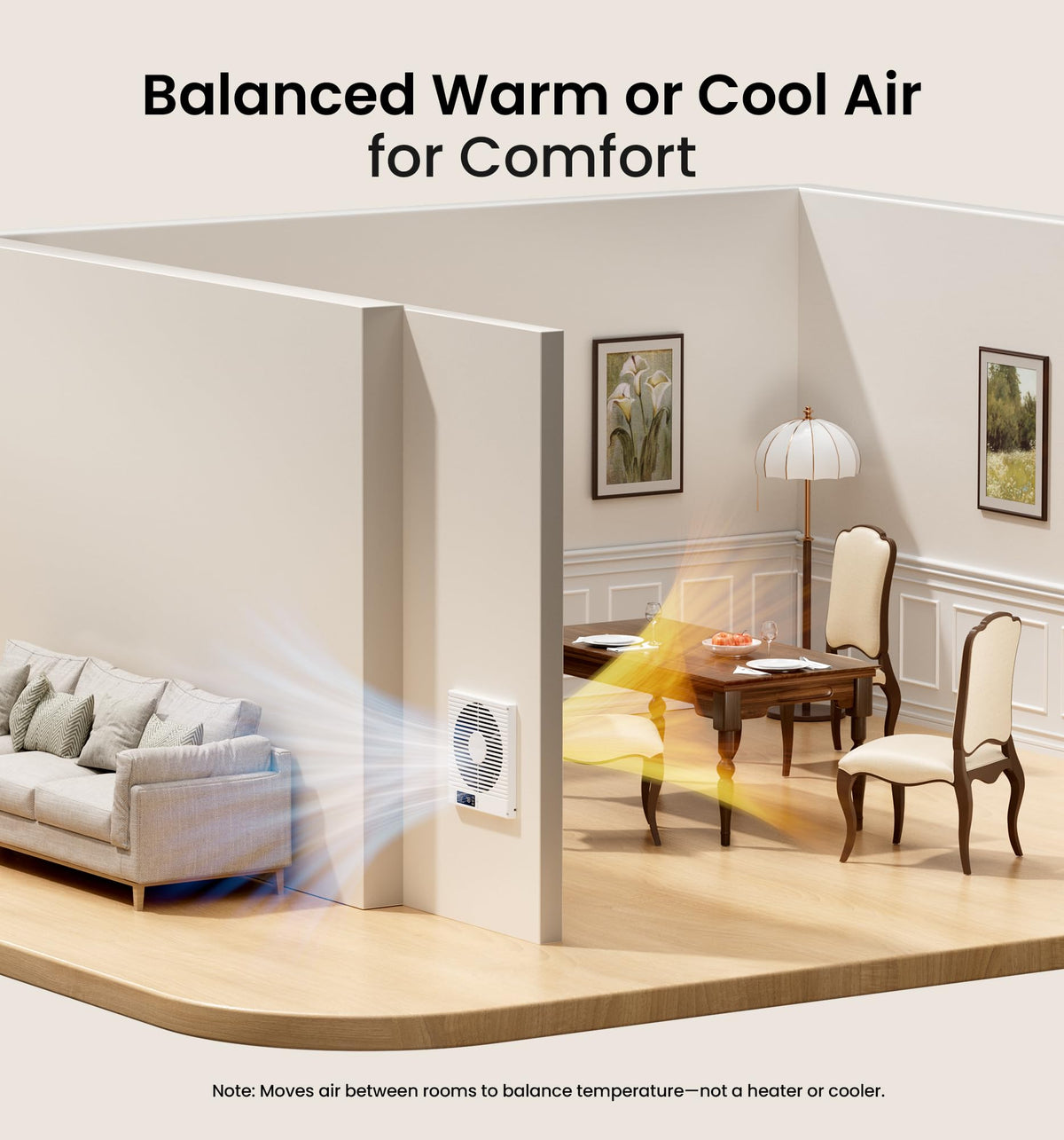 8" Room to Room Ventilation Fan with Remote V8369