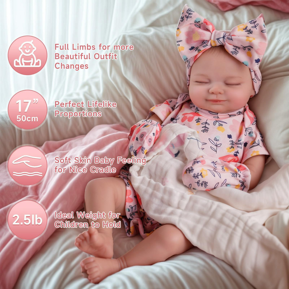 Lifelike Reborn Baby Dolls 17inch X1832
