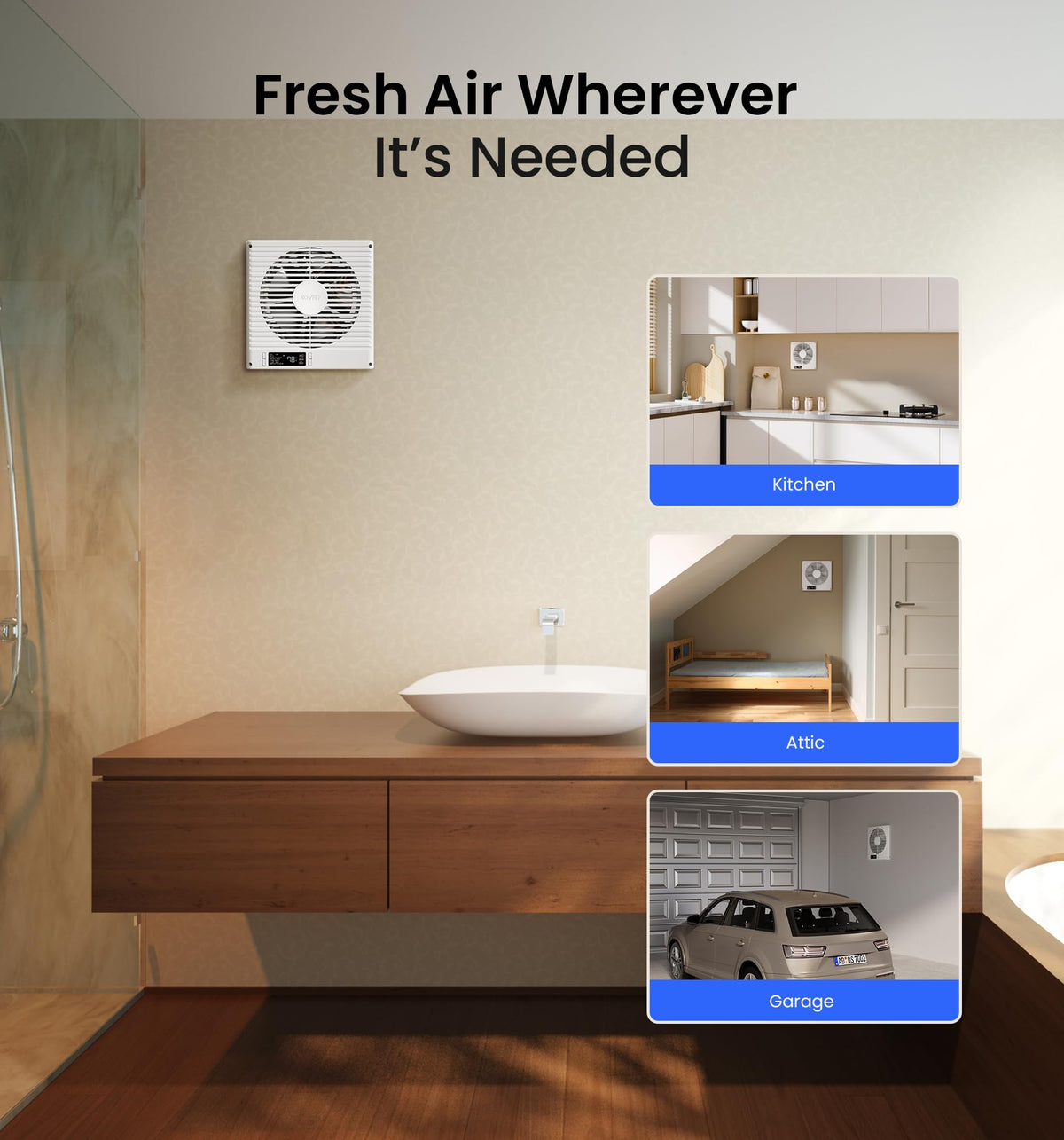 8" Room to Room Ventilation Fan with Remote V8369