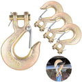 4-Pack 3/8-Inch Clevis Slip Hooks with Safety Latch B2797