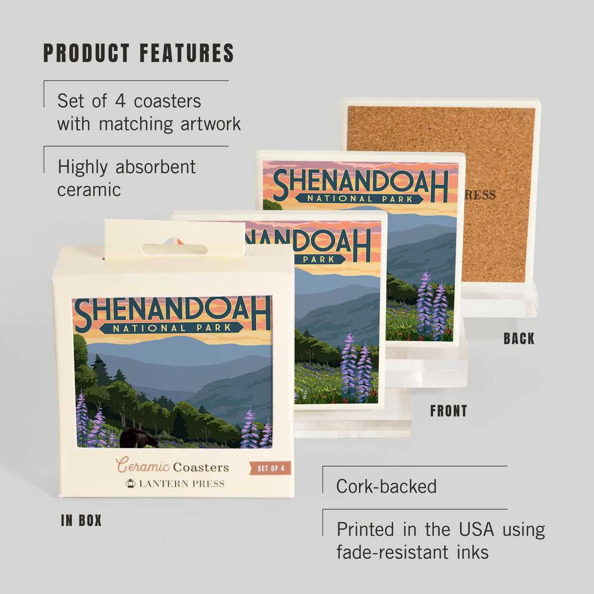 Ceramic Coasters Set of 4 L29209