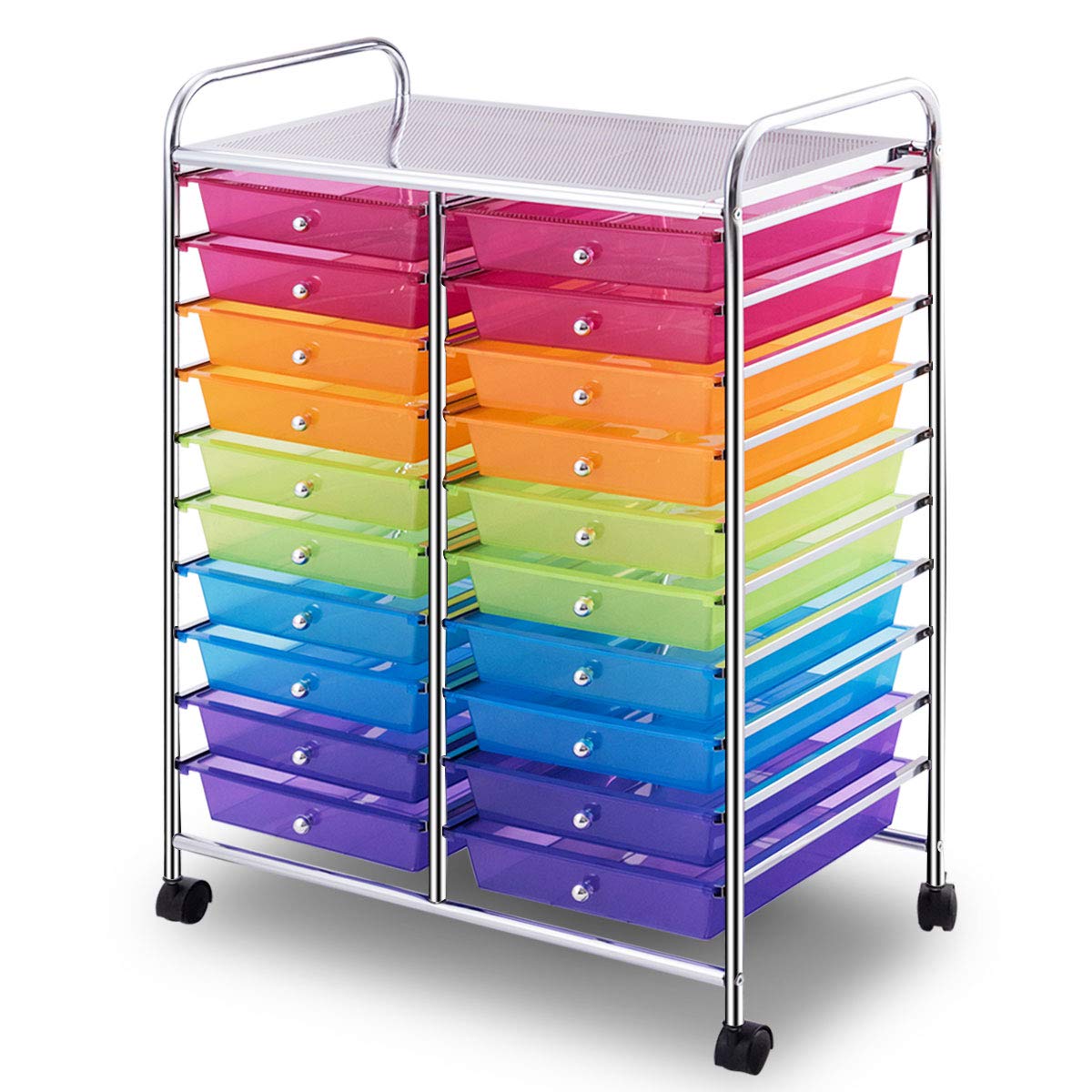 20 Drawer Rolling Storage Cart Organizer F958981