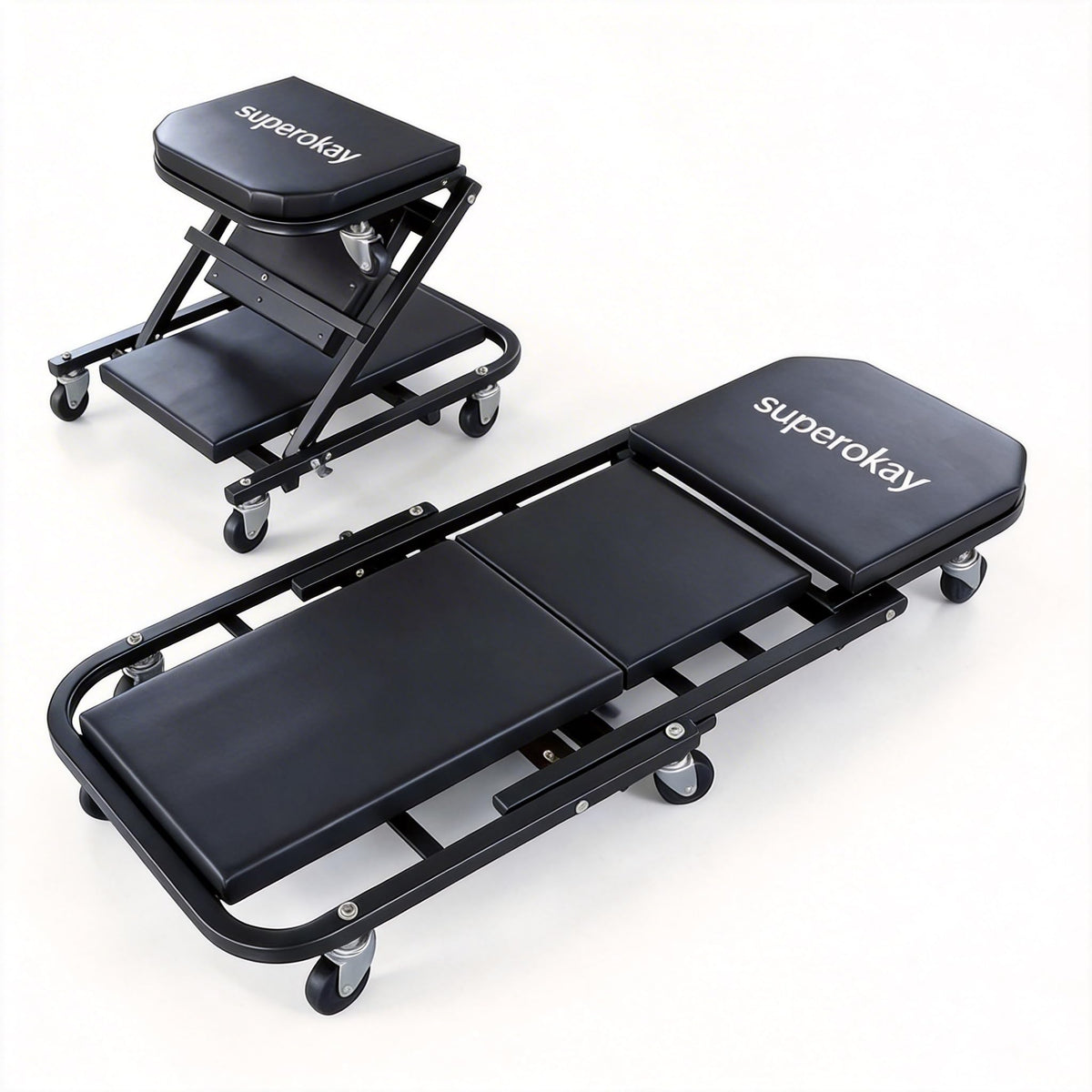2-in-1 Folding Creeper Seat, 36-Inch, 300LBS Capacity G13635