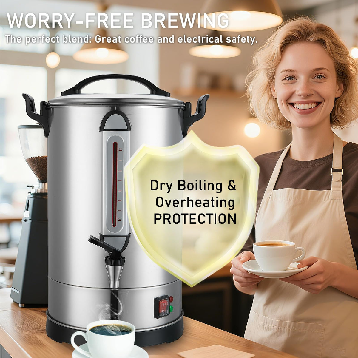 100 Cup Stainless Steel Commercial Coffee Urn N97100