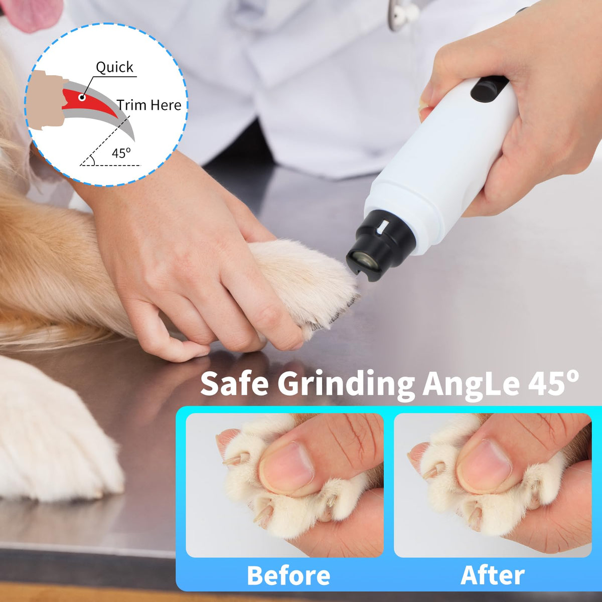 2-Speed Electric Rechargeable Pet Nail Grinder K37244