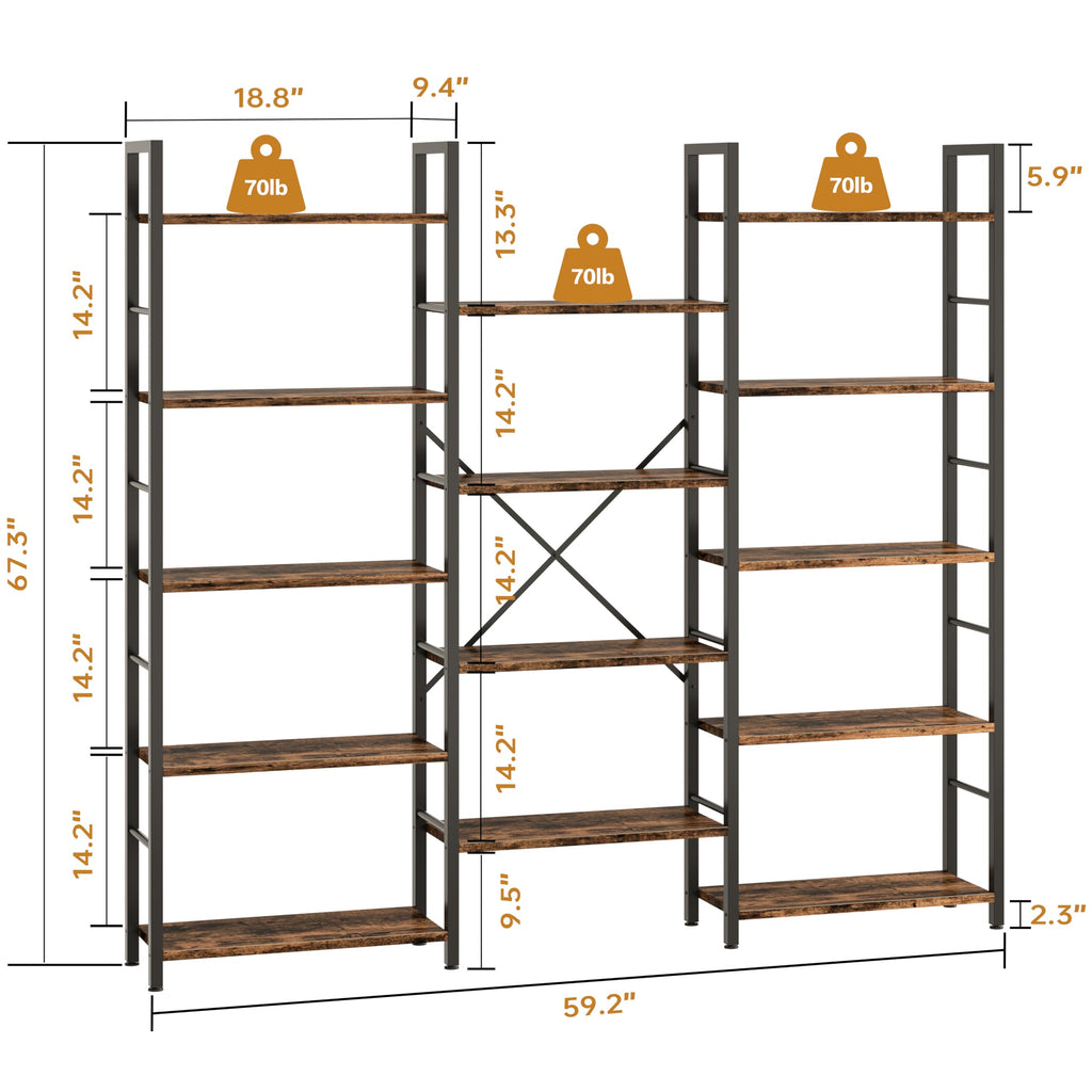 5 Tier Bookshelf T68474
