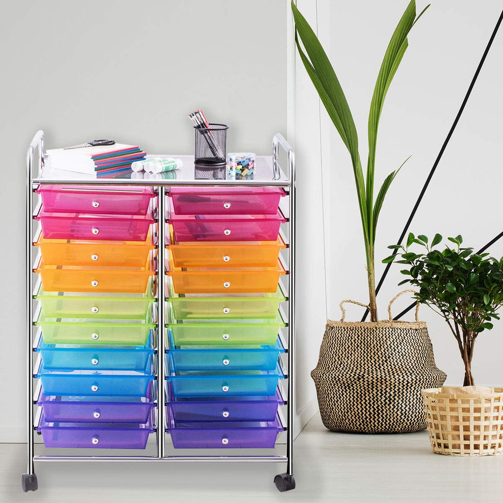 20 Drawer Rolling Storage Cart Organizer F958981