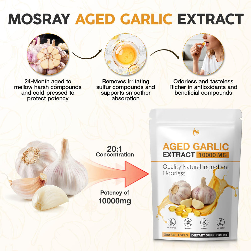 Odorless Garlic Supplements 300 Softgels M6941