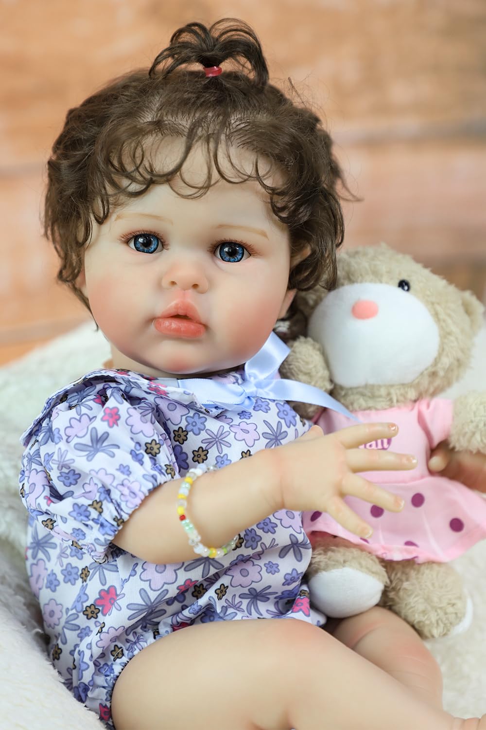 20 Inch Silicone Reborn Baby Doll with Curly Hair T698