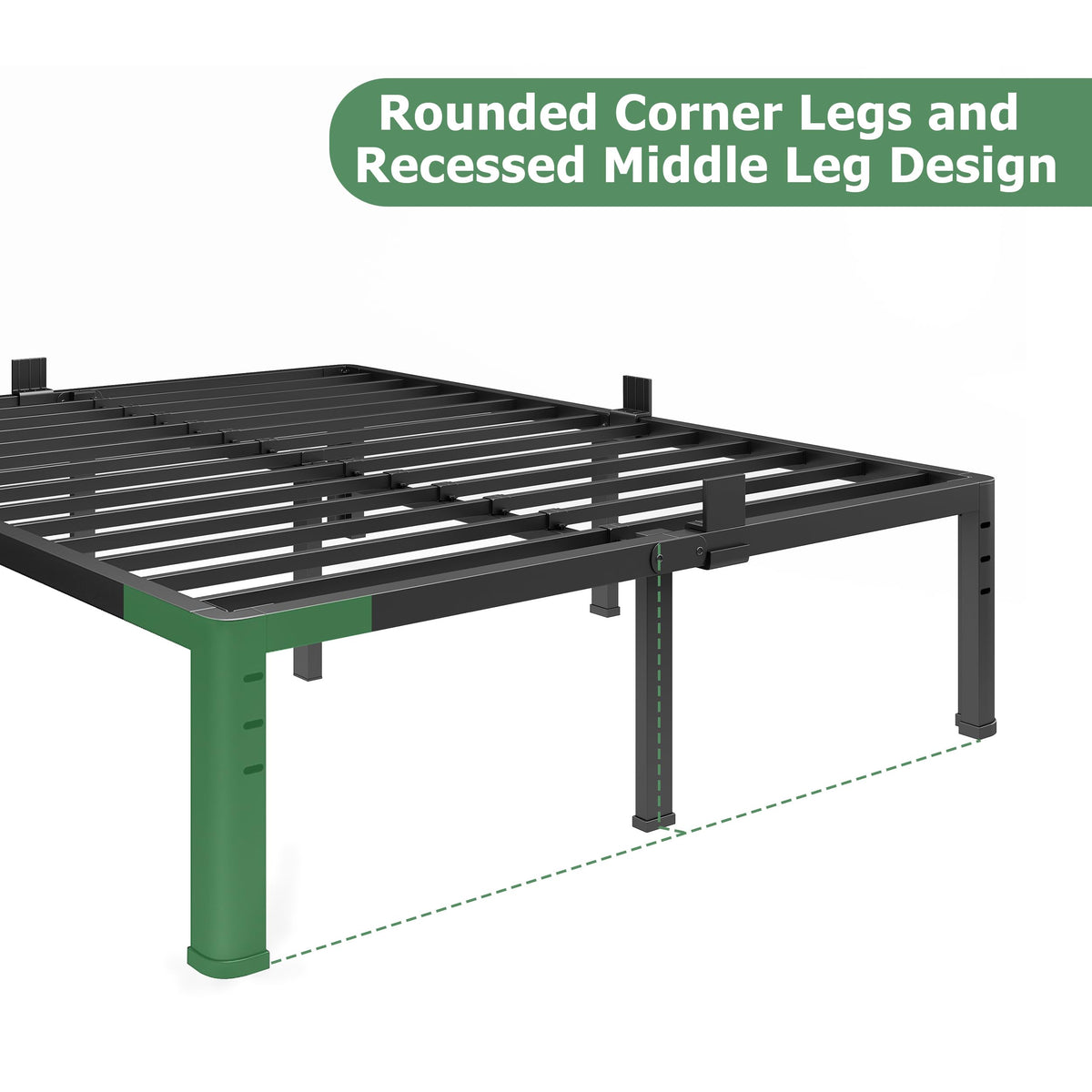 18 Inch Queen Size Metal Platform Bed Frame P232