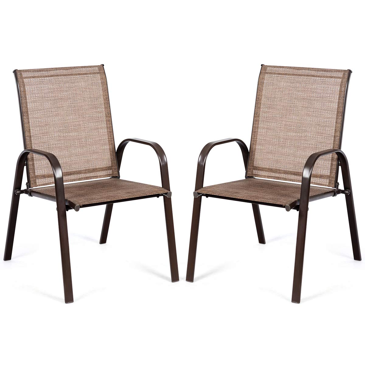 2 Piece Outdoor Patio Chairs with Breathable Fabric C26229