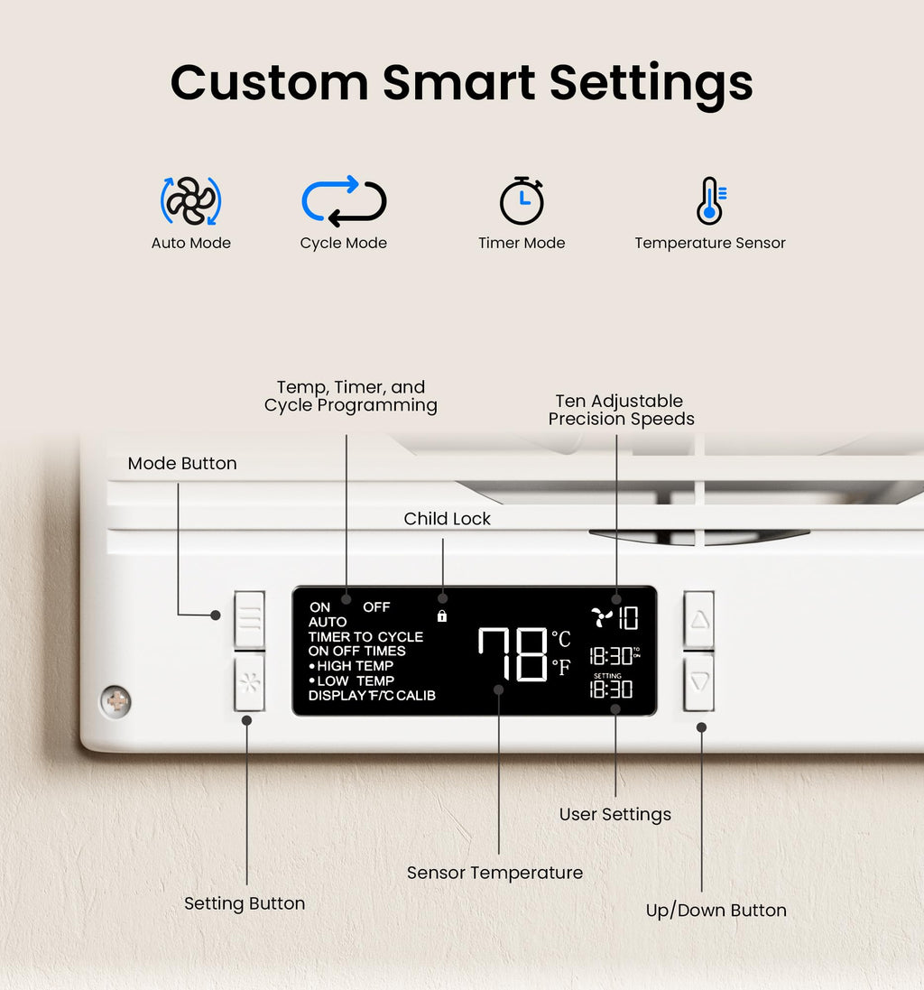8" Room to Room Ventilation Fan with Remote V8369