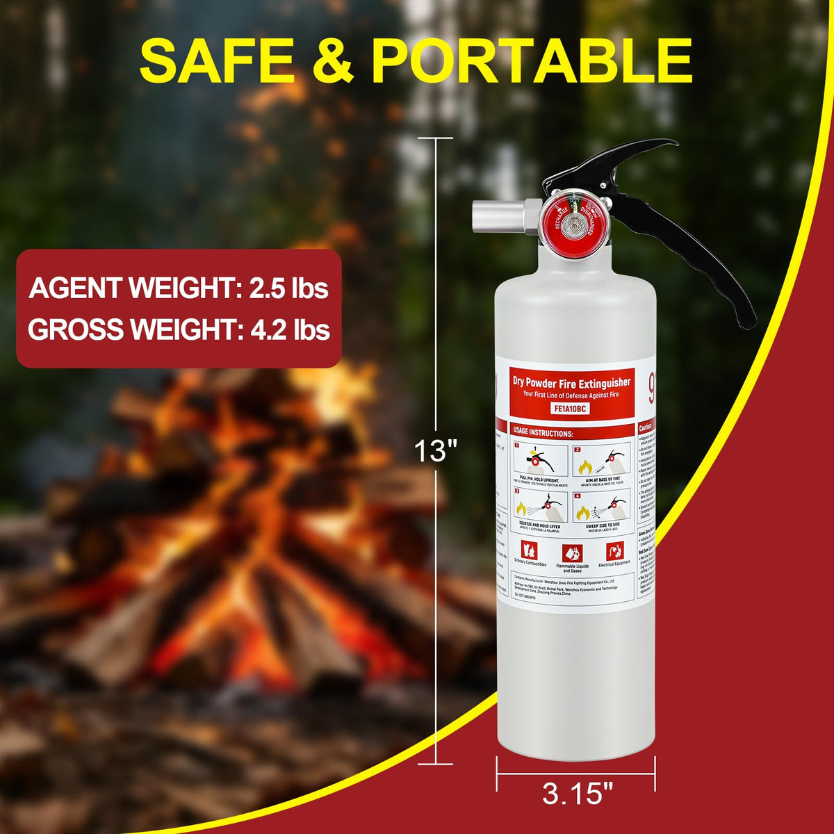 2 Pack 2.5lb ABC Fire Extinguishers B115497