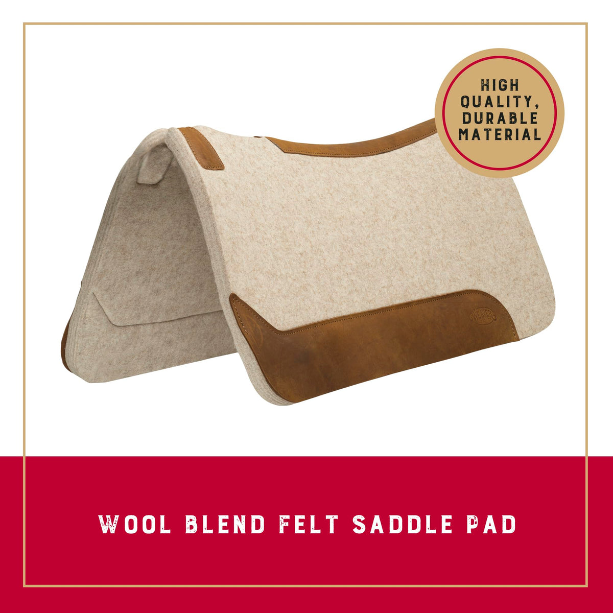 Wool Blend Felt Western Saddle Pad 30" x 30" A16780
