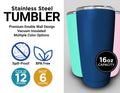 16 oz Insulated Stainless Steel Tumblers 2 Pack Black M35300